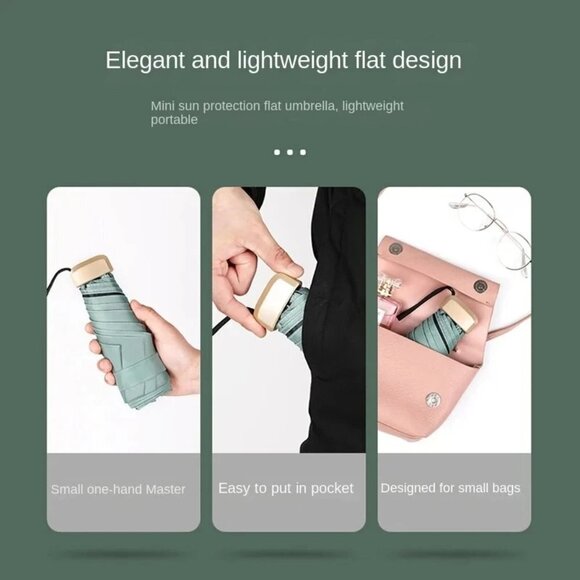 Travel Passions - Lemon Yellow Mini Pocket Umbrella - Picture 3 of 9